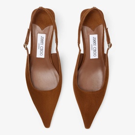 Amel 50 Suede Slingback Kitten Heels