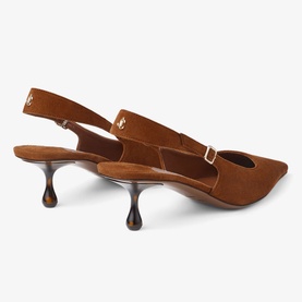 Amel 50 Suede Slingback Kitten Heels