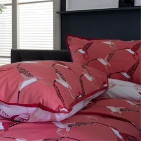 Hummingbird Duvet Set Coral