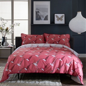Hummingbird Duvet Set Coral