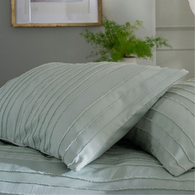 Parallel Lines Duvet Set Green