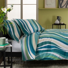 Smith Wave Duvet Set Green