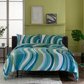 Smith Wave Duvet Set Green