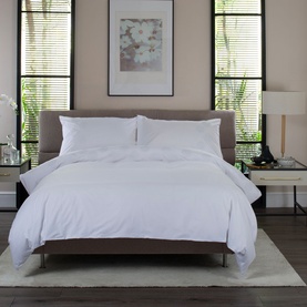 Spirals Duvet Set White