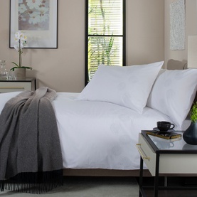 Spirals Duvet Set White
