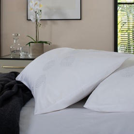 Spirals Duvet Set White