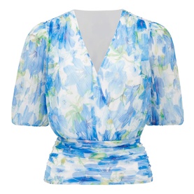 Wendall Wrap Front Pliss&eacute; Top