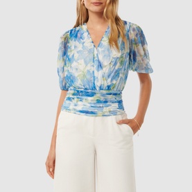 Wendall Wrap Front Pliss&eacute; Top