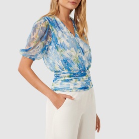 Wendall Wrap Front Pliss&eacute; Top