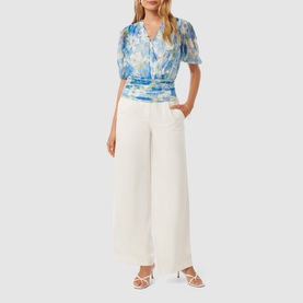 Wendall Wrap Front Pliss&eacute; Top