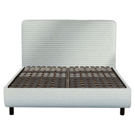 Arc Adjustable Disc King Bed with Form Headboard Pearl Grey