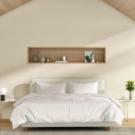 Arc Adjustable Disc King Bed with Form Headboard Pearl Grey