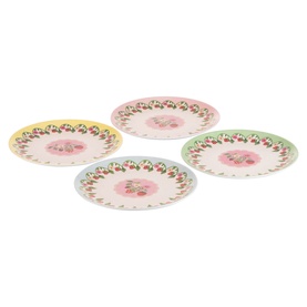Set of 4 Strawberry Melamine Side Plates