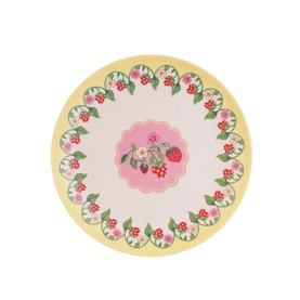 Set of 4 Strawberry Melamine Side Plates