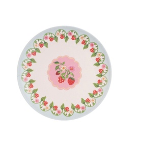 Set of 4 Strawberry Melamine Side Plates