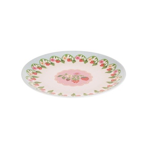 Set of 4 Strawberry Melamine Side Plates