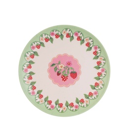 Set of 4 Strawberry Melamine Side Plates