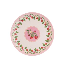 Set of 4 Strawberry Melamine Side Plates
