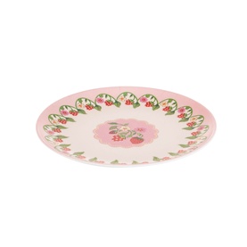 Set of 4 Strawberry Melamine Side Plates