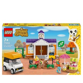 Lego Animal Crossing KK's Concert at the Plaza set with town hall, camper van, caf&eacute; stand, and 3 minifigures, 550 pieces