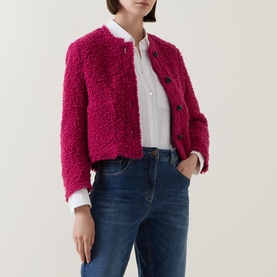 Boucl&eacute; Tweed Cropped Jacket