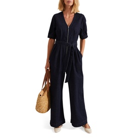 Florisa Wide-Leg Denim Jumpsuit