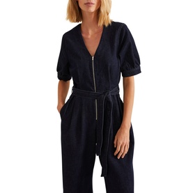 Florisa Wide-Leg Denim Jumpsuit