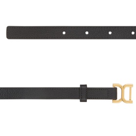 Marcie Narrow Grained Leather Belt