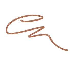 YSL Lines Liberated Eye Liner in 01 Unbridled Black, shown as a swipe swatch revealing a glittery bronze-brown texture