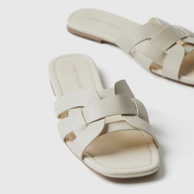 Woven Leather Flat Sandals