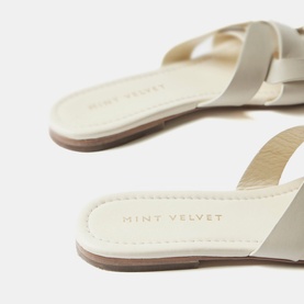 Woven Leather Flat Sandals