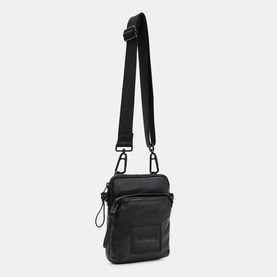 Falcon Logo Leather Pouch Bag
