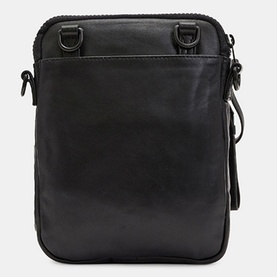 Falcon Logo Leather Pouch Bag