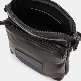 Falcon Logo Leather Pouch Bag