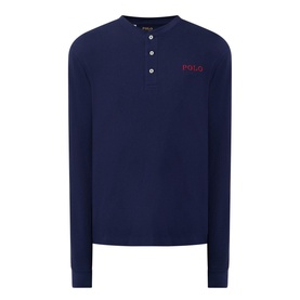 Waffle-Stitch Henley Lounge Top