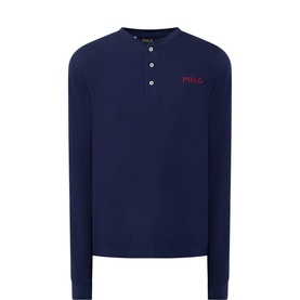 Waffle-Stitch Henley Lounge Top