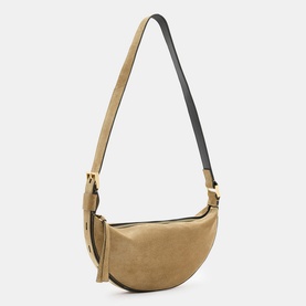 Half Moon Suede Crossbody Bag
