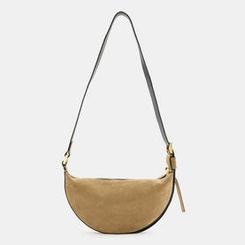 Half Moon Suede Crossbody Bag