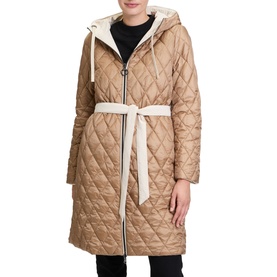 Quilt-Lined Belted Jacket