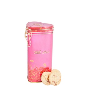 C&B With Love Heart Shaped Tin - Strawberry and White Chocolate Biscuits