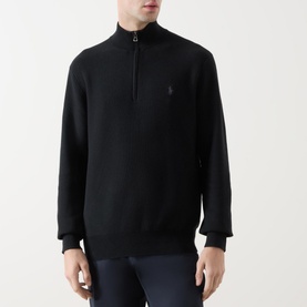 Pima Logo Half-Zip Sweater