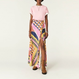 Meryl Printed Wrap Skirt
