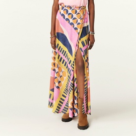 Meryl Printed Wrap Skirt