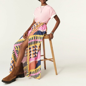 Meryl Printed Wrap Skirt
