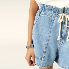 Mabo High-Rise Denim Shorts