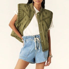 Mabo High-Rise Denim Shorts