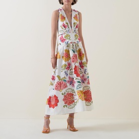 Placement Embroidered Floral Dress