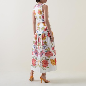 Placement Embroidered Floral Dress