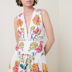 Placement Embroidered Floral Dress