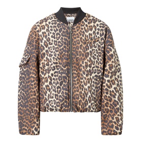 Leopard Print Bomber Jacket
